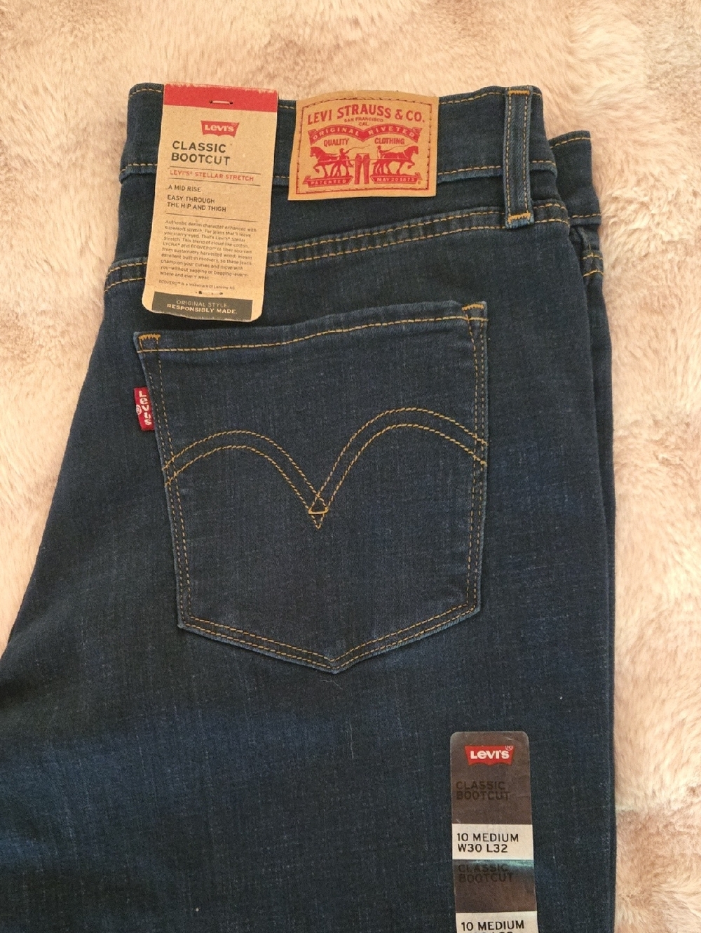 Levi's Dark Blue Classic Bootcut Jeans